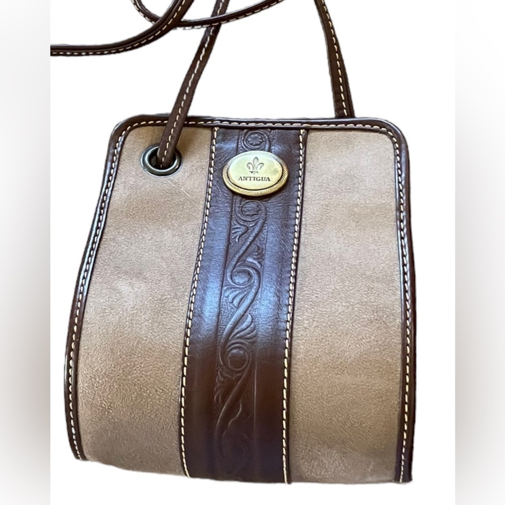 Antigua Brown and Tan Crossbody Bag - Picture 8 of 15